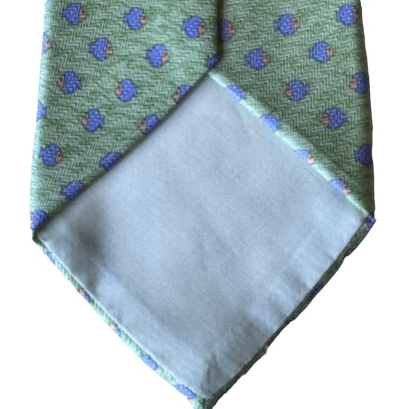 STAFFORD Silk Tie Designer Geometric FISH Blue Green 58-62 x 3.75 Lot of 3 - Picture 12 of 12